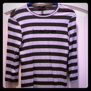 Black and grey Bebe shirt